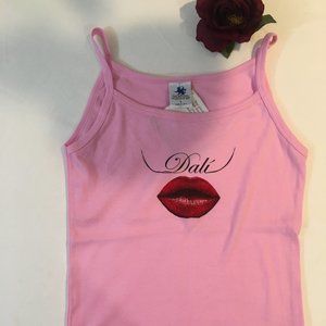 Pink Tank Top Salvadore Dali Famous Lips